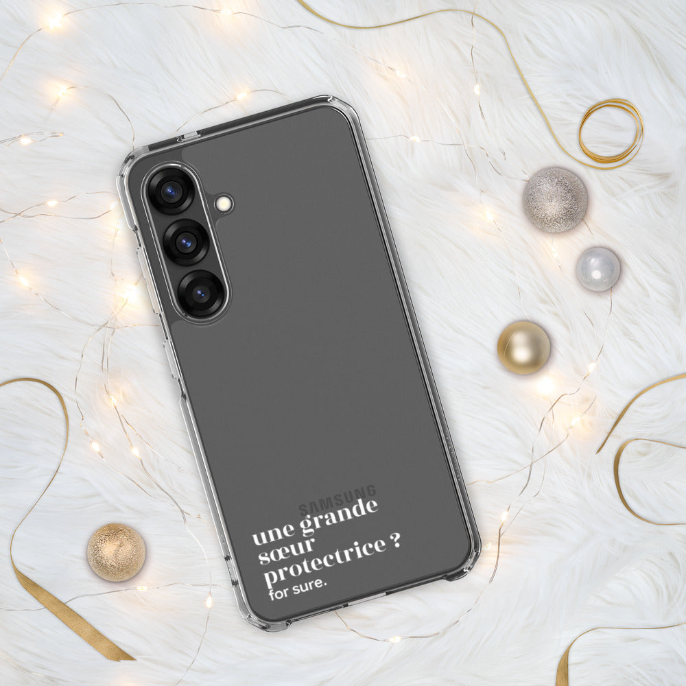 Coque Samsung « une grande sœur protectrice ? for sure. », ambiance de Noël