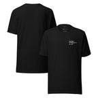 T-shirt noir « tarpin fatiguée ? for sure. », face et dos