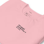 T-shirt rose « un papi moderne ? for sure. », vue en biais