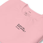 T-shirt rose « la pro du beer pong ? for sure. », vue en biais