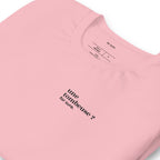 T-shirt rose « une tombeuse ? for sure. », vue en biais
