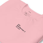 T-shirt rose « un barbecue ? for sure. », vue en biais