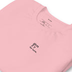 T-shirt rose « gen Z ? for sure. », vue en biais