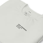 T-shirt gris « une maman en or ? for sure. », vue en biais