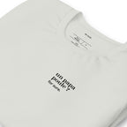 T-shirt gris « un papa poule ? for sure. », vue en biais