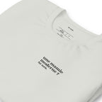 T-shirt gris « une mamie moderne ? for sure. », vue en biais