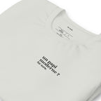 T-shirt gris « un papi moderne ? for sure. », vue en biais