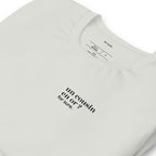 T-shirt gris « un cousin en or ? for sure. », vue en biais