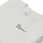 T-shirt gris « une connasse ? for sure. », vue en biais