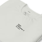 T-shirt gris « une chieuse ? for sure. », vue en biais