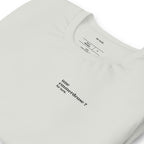 T-shirt gris « une emmerdeuse ? for sure. », vue en biais