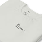 T-shirt gris « un branleur ? for sure. », vue en biais