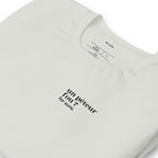 T-shirt gris « un péteur fou ? for sure. », vue en biais