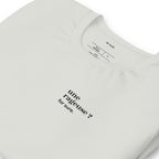 T-shirt gris « une rageuse ? for sure. », vue en biais