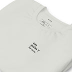 T-shirt gris « un pain ? for sure. », vue en biais