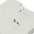 T-shirt gris « un optimiste ? for sure. », vue en biais
