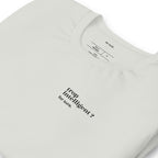 T-shirt gris « trop intelligent ? for sure. », vue en biais