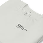 T-shirt gris « le maître des blagues ? for sure. », vue en biais