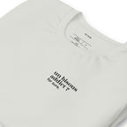 T-shirt gris « un bisous addict ? for sure. », vue en biais