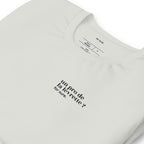 T-shirt gris « un pro de la levrette ? for sure. », vue en biais