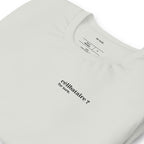 T-shirt gris « célibataire ? for sure. », vue en biais
