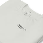 T-shirt gris « boomer ? for sure. », vue en biais