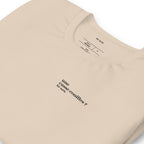 T-shirt beige « une casse-couilles ? for sure. », vue en biais
