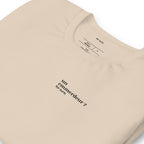 T-shirt beige « un emmerdeur ? for sure. », vue en biais