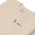T-shirt beige « une bouffonne ? for sure. », vue en biais