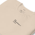 T-shirt beige « un capricieux ? for sure. », vue en biais
