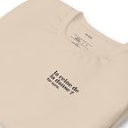 T-shirt beige « la reine de la danse ? for sure. », vue en biais