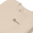 T-shirt beige « une séductrice ? for sure. », vue en biais