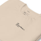 T-shirt beige « un marseillais ? for sure. », vue en biais