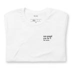 T-shirt blanc « un papi en or ? for sure. », plié