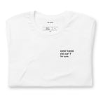 T-shirt blanc « une tata en or ? for sure. », plié