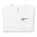 T-shirt blanc « une cousine en or ? for sure. », plié