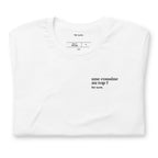 T-shirt blanc « une cousine au top ? for sure. », plié