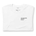 T-shirt blanc « un parrain en or ? for sure. », plié