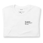 T-shirt blanc « la sœur préférée ? for sure. », plié