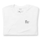 T-shirt blanc « un boss ? for sure. », plié
