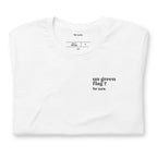 T-shirt blanc « un green flag ? for sure. », plié