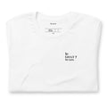 T-shirt blanc « le GOAT ? for sure. », plié