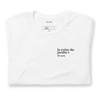 T-shirt blanc « la reine du jardin ? for sure. », plié