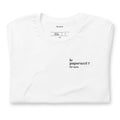 T-shirt blanc « le paparazzi ? for sure. », plié