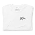 T-shirt blanc « accro à la salle ? for sure. », plié