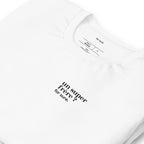T-shirt blanc « un super frère ? for sure. », vue en biais