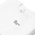 T-shirt blanc « un bâtard ? for sure. », vue en biais