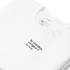 T-shirt blanc « le roi des crêpes ? for sure. », vue en biais